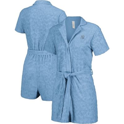 LUSSO Women's Lusso Blue New York Yankees Trixie Cheetah Romper 