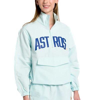 LUSSO Women's Lusso Light Blue Houston Astros Parker Half-Zip Jacket 