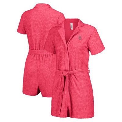 LUSSO Women's Lusso Pink St. Louis Cardinals Trixie Cheetah Romper