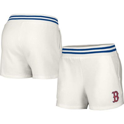 LUSSO Women's Lusso White Boston Red Sox Maeg Tri-Blend Pocket Shorts 