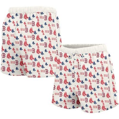 LUSSO Women's Lusso White Boston Red Sox Marge Shorts 