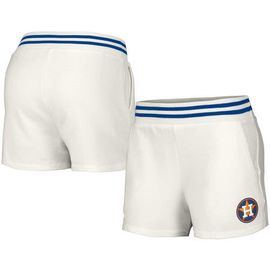 LUSSO Women's Lusso White Houston Astros Maeg Tri-Blend Pocket Shorts 