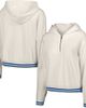 LUSSO Women's Lusso White Houston Astros Magnolia Tri-Blend Quarter-Zip Hoodie  - 1
