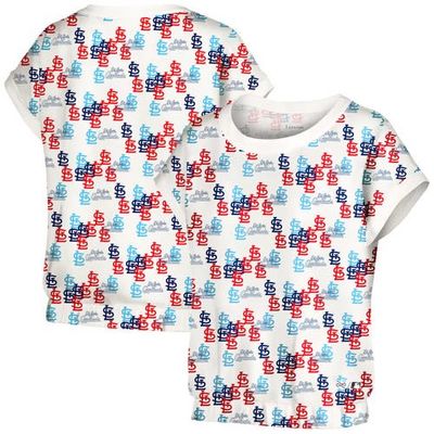 LUSSO Women's Lusso White St. Louis Cardinals Madge Dolman Tri-Blend T-Shirt 