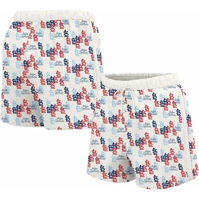 LUSSO Women's Lusso White St. Louis Cardinals Marge Shorts 