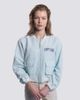 LUSSO Women's Lusso Light Blue Chicago Cubs Cropped Paisley Full-Zip Jacket  - 1