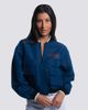 LUSSO Women's Lusso Navy Houston Astros Paisley Cropped Full-Zip Jacket  - 1