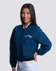 LUSSO Women's Lusso Navy New York Yankees Paisley Cropped Full-Zip Jacket  - 1