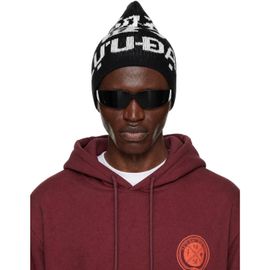 LU'U DAN LU'U DAN Black & White 'L-D SHEISTY' Beanie