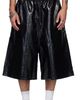 LU'U DAN LU'U DAN Black BBall Faux-Leather Shorts - 1