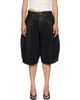 LU'U DAN LU'U DAN Black Puffa Shorts - 1