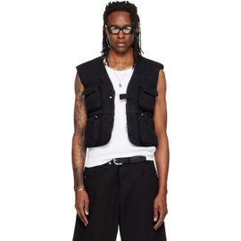 LU'U DAN LU'U DAN Black Wadded Cargo Vest
