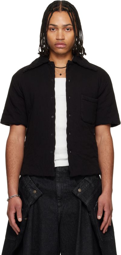 LU'U DAN LU'U DAN Black Wadded Shift Shirt