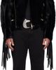 LU'U DAN LU'U DAN Black 'Year of the Horse' Pony Moto L-D Leather Jacket - 1