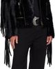 LU'U DAN LU'U DAN Black 'Year of the Horse' Pony Moto L-D Leather Jacket - 4