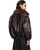 LU'U DAN LU'U DAN Brown Faux-Leather Cargo Flight Jacket - 3