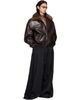 LU'U DAN LU'U DAN Brown Faux-Leather Cargo Flight Jacket - 4