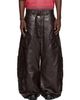 LU'U DAN LU'U DAN Brown Loaded Faux-Leather Cargo Pants - 1