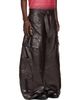 LU'U DAN LU'U DAN Brown Loaded Faux-Leather Cargo Pants - 2