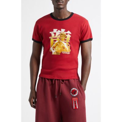 LU'U DAN LU'U DAN Bruce Lee Rib Cotton Ringer T-Shirt