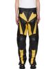 LU'U DAN LU'U DAN BRUCE LEE x LỰU ĐẠN Black & Yellow Moto Racing Leather Pants - 1