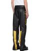 LU'U DAN LU'U DAN BRUCE LEE x LỰU ĐẠN Black & Yellow Moto Racing Leather Pants - 3