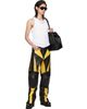LU'U DAN LU'U DAN BRUCE LEE x LỰU ĐẠN Black & Yellow Moto Racing Leather Pants - 4