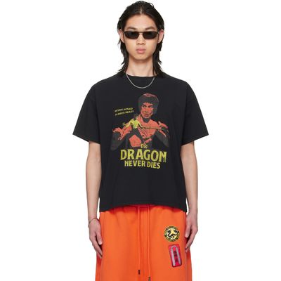 LU'U DAN LU'U DAN BRUCE LEE x LỰU ĐẠN Black Athletic T-shirt
