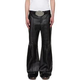 LU'U DAN LU'U DAN BRUCE LEE x LỰU ĐẠN Black LỰU Bells Bell Bottom Leather Pants