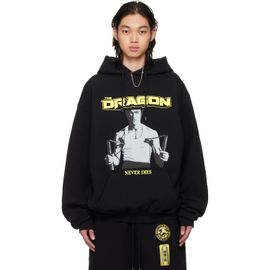 LU'U DAN LU'U DAN BRUCE LEE x LỰU ĐẠN Black Oversized Hoodie