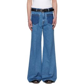 LU'U DAN LU'U DAN BRUCE LEE x LỰU ĐẠN Blue Nocturnal Flare Jeans