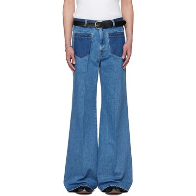 LU'U DAN LU'U DAN BRUCE LEE x LỰU ĐẠN Blue Nocturnal Flare Jeans
