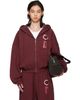 LU'U DAN LU'U DAN BRUCE LEE x LỰU ĐẠN Burgundy Zip Hoodie - 1