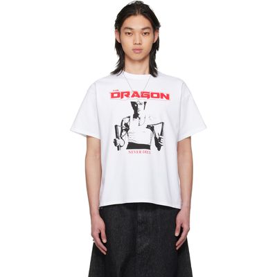 LU'U DAN LU'U DAN BRUCE LEE x LỰU ĐẠN White Athletic T-shirt