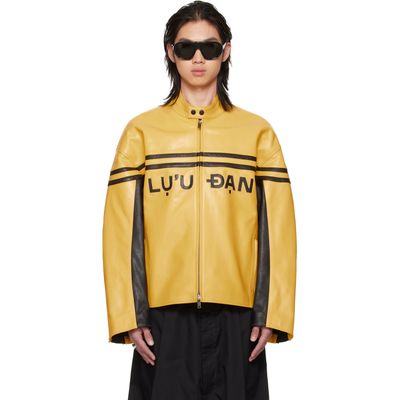 LU'U DAN LU'U DAN BRUCE LEE x LỰU ĐẠN Yellow Legacy Moto L-D Leather Jacket