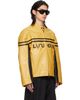 LU'U DAN LU'U DAN BRUCE LEE x LỰU ĐẠN Yellow Legacy Moto L-D Leather Jacket - 2