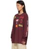 LU'U DAN LU'U DAN Burgundy Oversized Long Sleeve T-shirt - 4