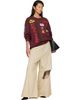 LU'U DAN LU'U DAN Burgundy Oversized Long Sleeve T-shirt - 5
