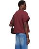LU'U DAN LU'U DAN Burgundy Wadded Pocket T-shirt - 3