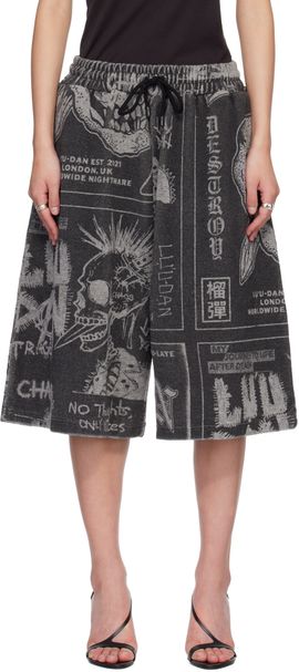 LU'U DAN LU'U DAN Gray BBall Shorts