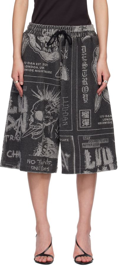 LU'U DAN LU'U DAN Gray BBall Shorts