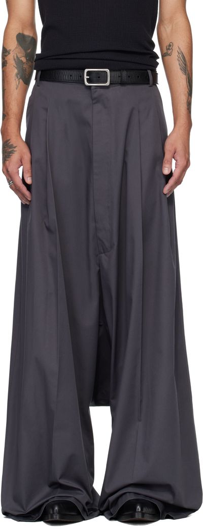 LU'U DAN LU'U DAN Gray Lowline Trousers