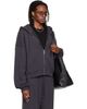 LU'U DAN LU'U DAN Gray Washed Zip Hoodie - 2