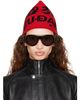 LU'U DAN LU'U DAN Red & Black 'L-D SHEISTY' Beanie - 1