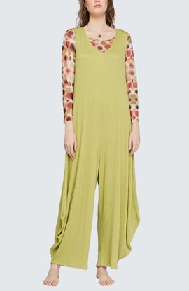 LUUKAA LUUKAA Ashley Wrinkled Viscose Jersey Jumpsuit