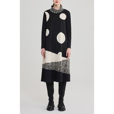 LUUKAA LUUKAA Giulia Mixed Printed Jersey Dress