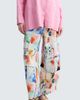 LUUKAA LUUKAA Ivara Painterly Print Linen Pants - 1