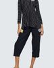 LUUKAA LUUKAA Nova Striped Viscose Jersey Blouse - 2