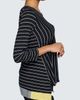 LUUKAA LUUKAA Nova Striped Viscose Jersey Blouse - 5