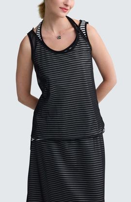LUUKAA LUUKAA Rivka Striped Mesh Top